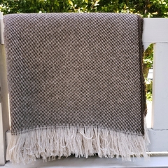 Manta Liviana (1.50*2.20) lana y algodón MELANGE CHOCOLATE