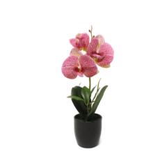 Orquídea artificial, 32cm, rosa y amarillo