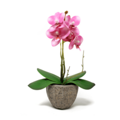 Orquídea artificial, 27cm, rosa