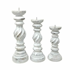 Setx3 candelabro bco 20-25-30cm