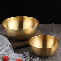 Bowl 15x7.5cm acero inox dorado - Almacen de Funes