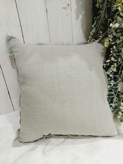 Almohadon 50X50cm gasa doble GRIS PERLA