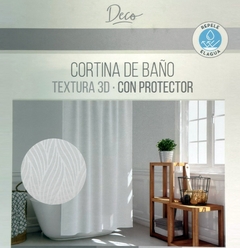Cortina de Baño - Teflón con Textura 3D + Protector incluído - comprar online