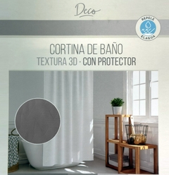 Imagen de Cortina de Baño - Teflón con Textura 3D + Protector incluído