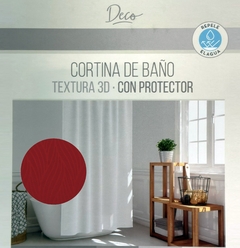 Cortina de Baño - Teflón con Textura 3D + Protector incluído - tienda online