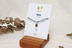 Pulsera Aries, piedra Cornalina en internet