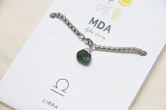 Pulsera Libra, piedra Cuarzo Verde