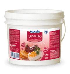 Brillo Listo Destello sabores Neutro y Frutilla (balde x 4,4 kilos)