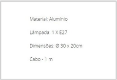 PENDENTE DOMUS 2 30x20cm PT-COBRE - comprar online