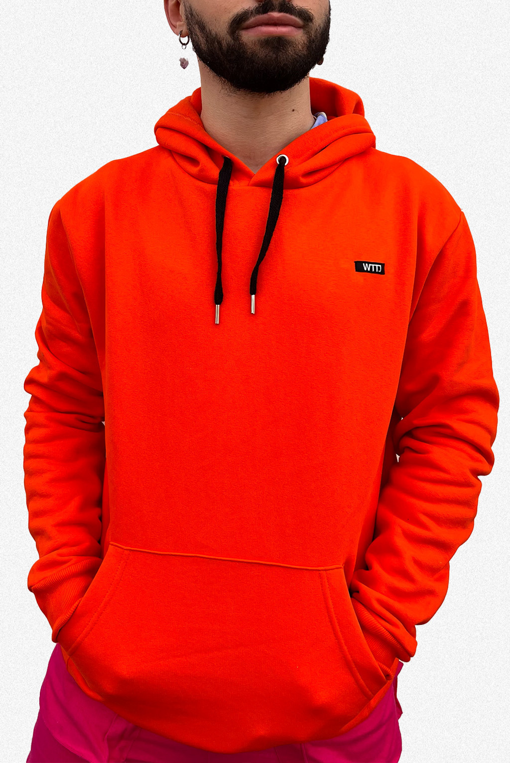 Buzo over frisa naranja WTTJ Indumentaria Unisex