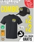 COMBO 2 Remeras Negras Algodon Super Premium 2 Gorras Poliester Estampa y envio Gratis A todo el pais !!