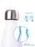 Imagen de Botella de acero esmaltado blanco 500ML, Ideal para grabado (PACK 6 UNIDADES)