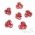 Mini rosas metálicas rojas x 6 unid. en internet