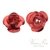 Mini rosas metálicas rojas x 6 unid. - tienda online