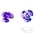 Mini rosas metálicas violeta x 6 unid. - Arte Realeggza