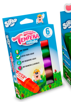 Témpera Sólida 6 Colores Puros Sifap - comprar online