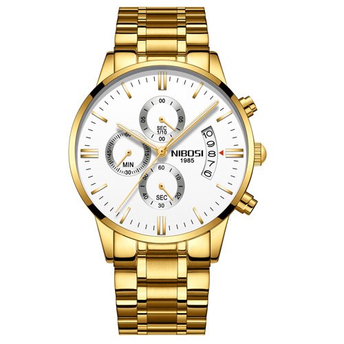 Relógio NIBOSI Inox 100% Funcional - comprar online