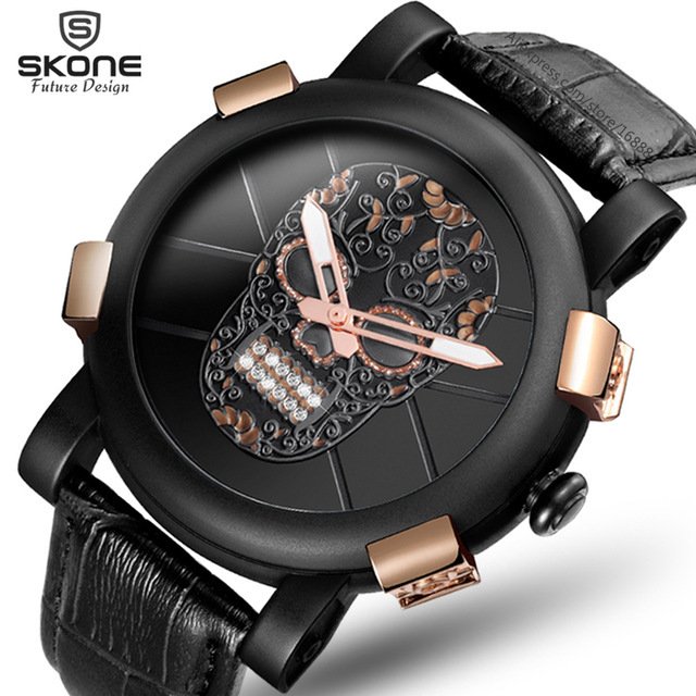 Relógio Skone 3D crânio - comprar online