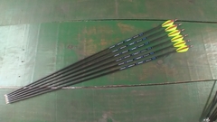 Flechas Carbono - Spine 700 - Skylon Radius - VANES PLÁSTICAS - vermelho/amarelo - Arqueria Curitiba