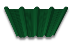 Telha aço tapume - 2.20m - (2ª Linha) - verde Perfurada