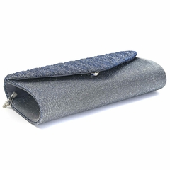 Cartera Fiesta Gris Tornasol Azul - tienda online