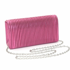 Cartera Drapeado Vertical Fucsia