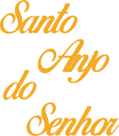 Aplique Espelhado Tema Batizado - Frase Santo Anjo do Senhor (1 Unid)