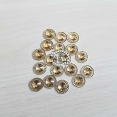 Chatón Redondo Diamantado Dourado ( 25 Pçs) - comprar online