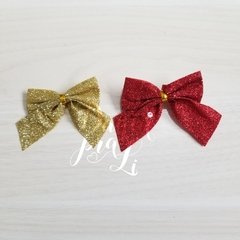 Laço Pronto Natal Glitter (8 Pçs)