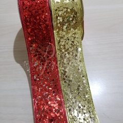 Fita Natal Aramada Glitter Flocado YJ7042(1 Rolo) - comprar online