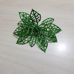 Flor Verde com Glitter ( 1 Unid)