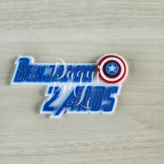 Tema Avengers - Nome Duplo Temático 10cm (1 Unid)