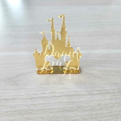 Aplique Espelhado - Castelo Disney Simples c/ Base 10cm ( 1 Unid)