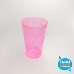 Copo Twister 500ml Rosa Neon c/ tampa e canudo