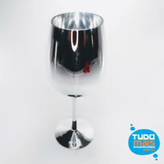 Taça de Vidro p\ Vinho Cromada 580ml - Silver - comprar online
