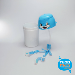 Garrafa Plastico 400ml Azul c/ tampa Rostinho - comprar online