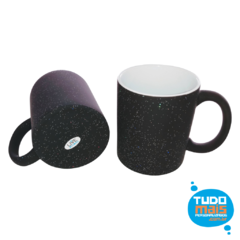 Caneca Magica Preta Fosca com Glitter 325 ml - comprar online