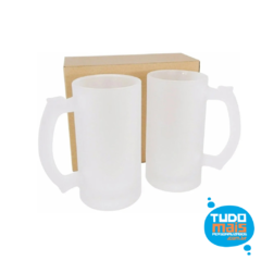 Caneca Vidro Chopp 475ml Fosco Lisa