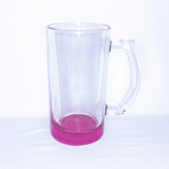 Caneca Chopp Vidro Cristal 475ml - Base Roxo na internet