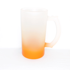 Caneca Chopp Vidro Fosco 475ml - Degrade Laranja na internet