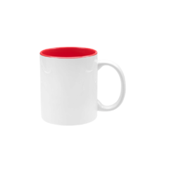 Caneca Cerâmica 325ml Branca Int. Vermelho - comprar online