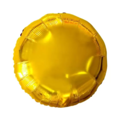 Balão Metalizado Redondo 25cm Dourado