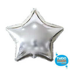 Balão Metal 12cm Estrela Prata - Neo