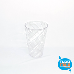 Copo Twister 500ml Transparente c/ tampa e canudo