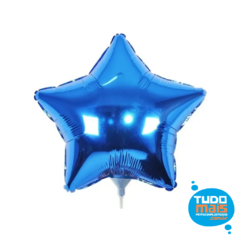 Balão Metal 12cm Estrela Azul Tiffany - Neo