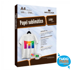 PAPEL SUBLIMATICO A4 - 100 FOLHAS Mecolour