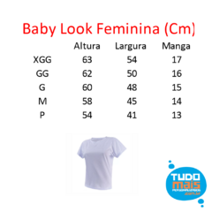 Camiseta Baby Look XGG Poliéster Rosa - Tudo Mais Personalizados.