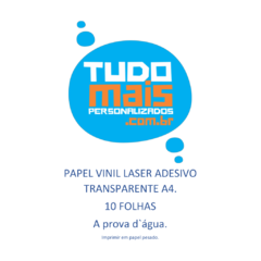 Vinil Laser Transparente pacote c/ 10 folhas