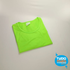 Camiseta Baby Look XGG Poliéster Verde Neon