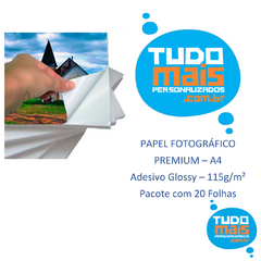 Papel Fotográfico Glossy Adesivo 115g/m2